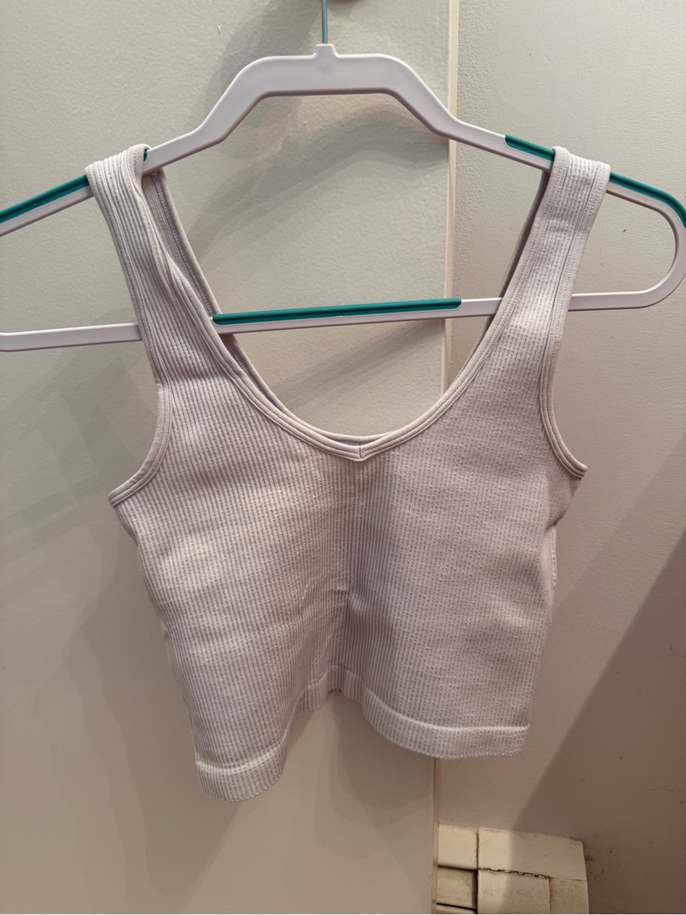 Suzette Ribbed Solid Crop Top White